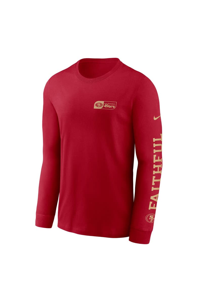 Nike Men's Nike Scarlet San Francisco 49ers All Out Long Sleeve T-Shirt, Alternate, color, Scarlet