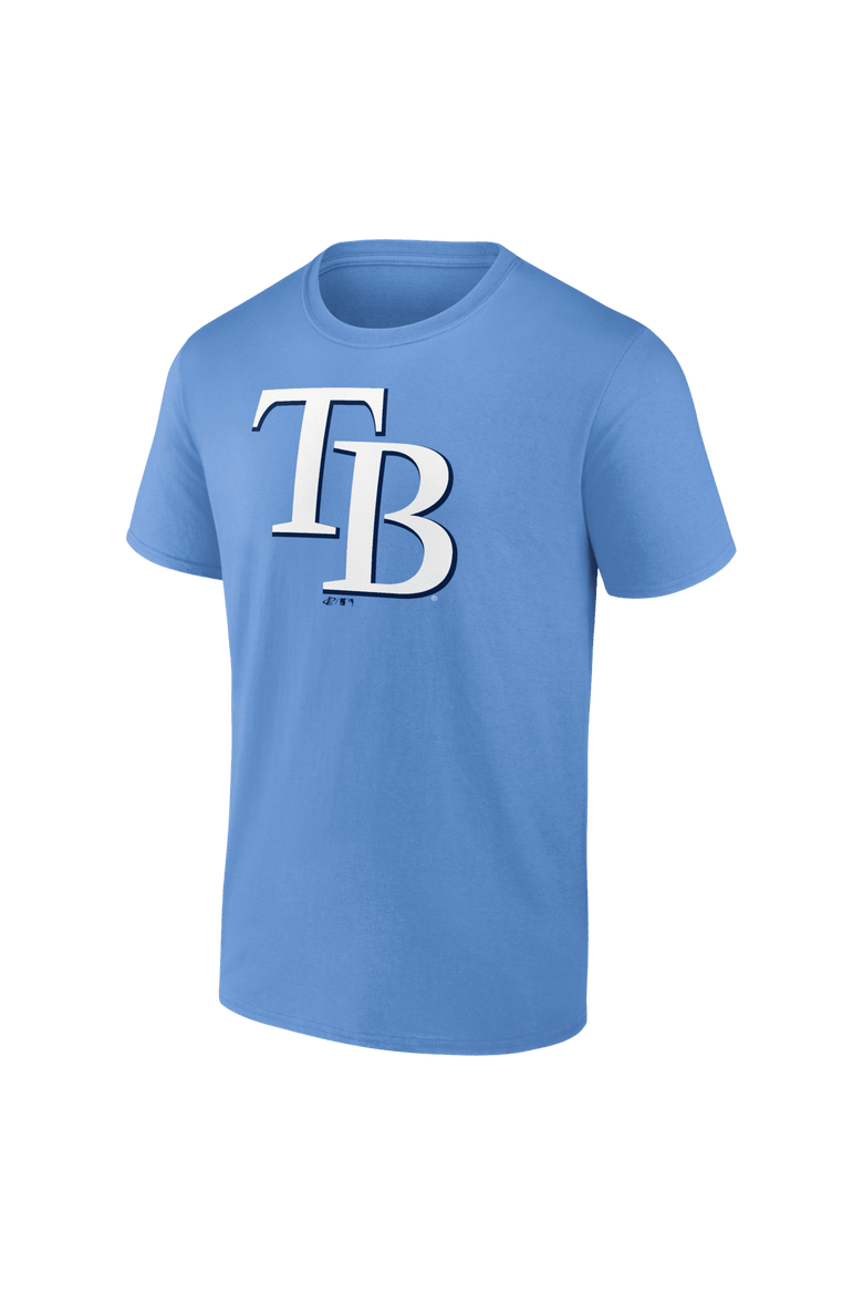 Men's Logo Athletic Light Blue Tampa Bay Rays Official Logo T-Shirt, Alternate, color, Light Blue
