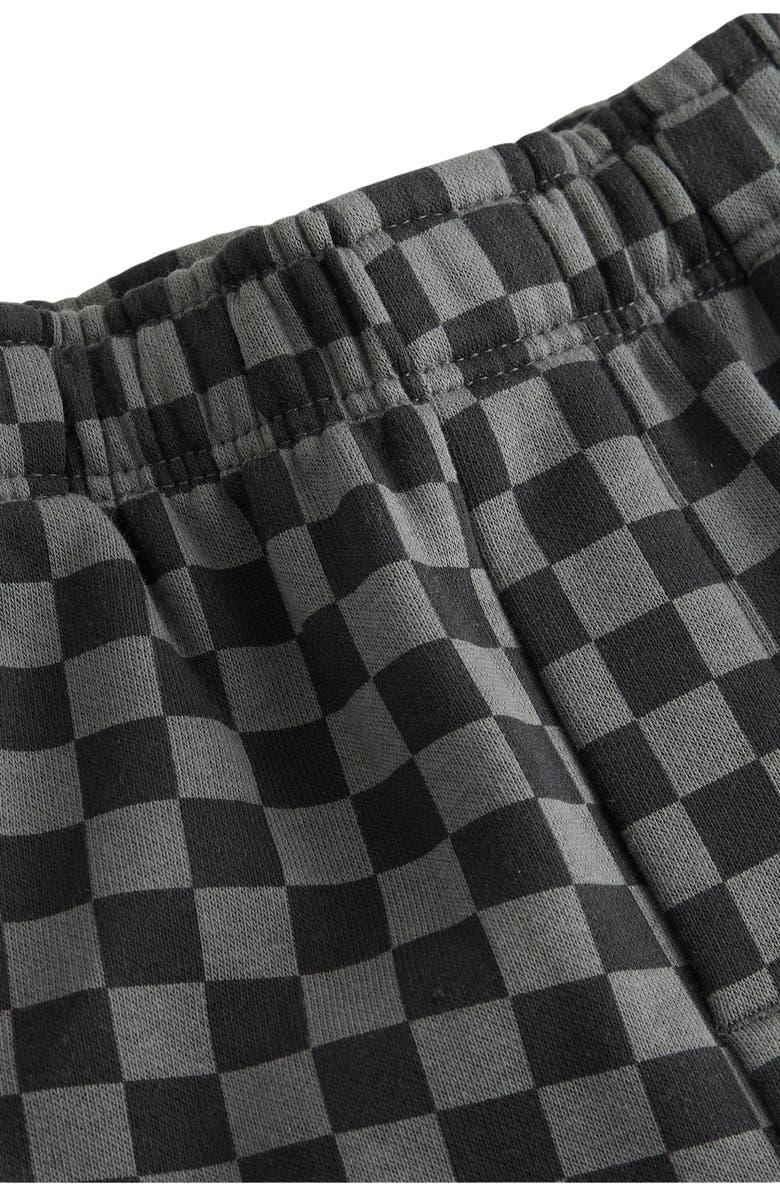 NEXT Kids' Check Jersey Sweatpants, Alternate, color, Black