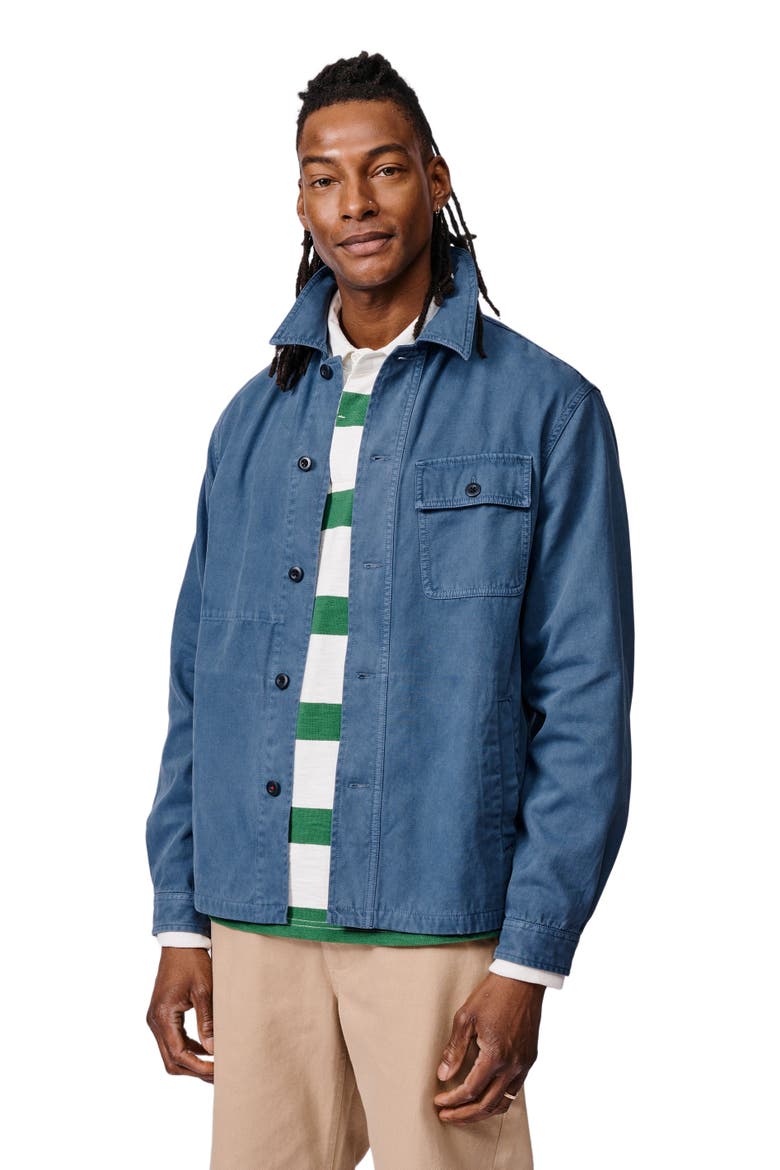 Dowse Long Sleeve Relaxed Worker Jacket, Main, color, Washed Blue