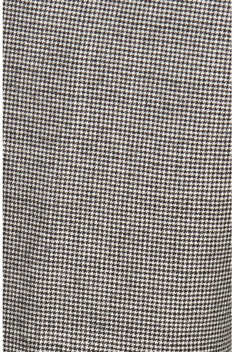 Touch Finish Flat Front Plaid Classic Fit Stretch Houndstooth Dress Pants, Alternate, color, BLACK/ WHITE