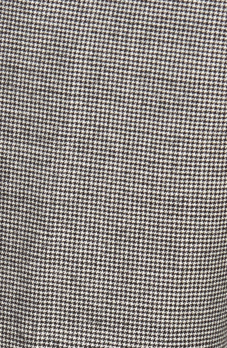 Berle Touch Finish Flat Front Plaid Classic Fit Stretch Houndstooth Dress Pants, Alternate, color, Black/ White