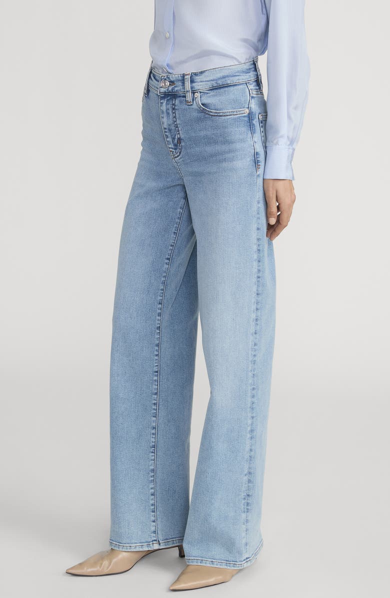 FRAME Le Slim Palazzo High Waist Wide Leg Jeans, Alternate, color, Ripple