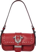 True Religion Smooth Moto Studded Faux Leather Shoulder Bag