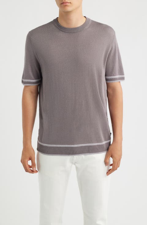 Norberto Linen Blend Short Sleeve Sweater