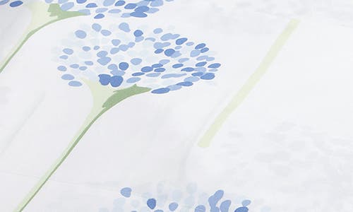 Matouk Floral Cotton Percale Flat Sheet In Azure