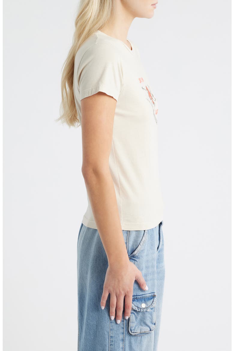 Ski Ya Later Headliner Cotton Graphic T-Shirt, Alternate, color, DIRTY WHITE