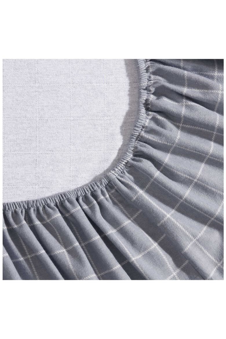 Great Plains Plaid Print Flannel Sheet Set, Alternate, color, MEDIUM / DARK GREY