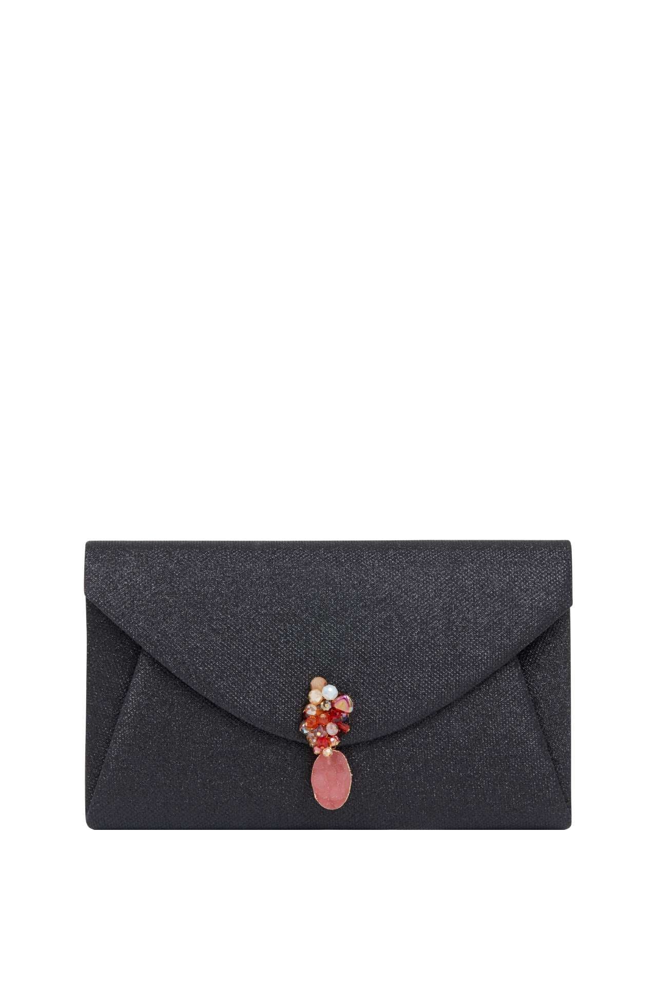 LarAllan Mabel Oversized Envelope Clutch, Main, color, Black