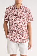 Nordstrom Short Sleeve Linen Blend Button-Up Shirt