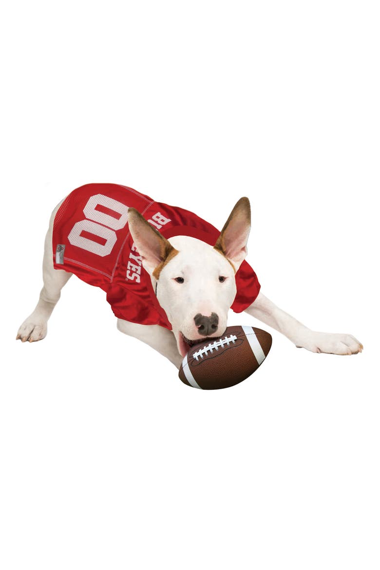 Ohio State Buckeyes Basketball Mesh Dog Jersey, Alternate, color, RED