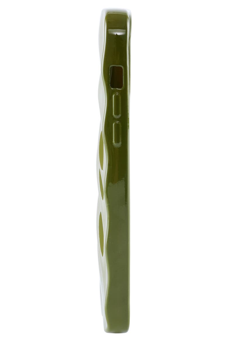 Silk Look Green iPhone 14 Pro Case, Alternate, color, GREEN