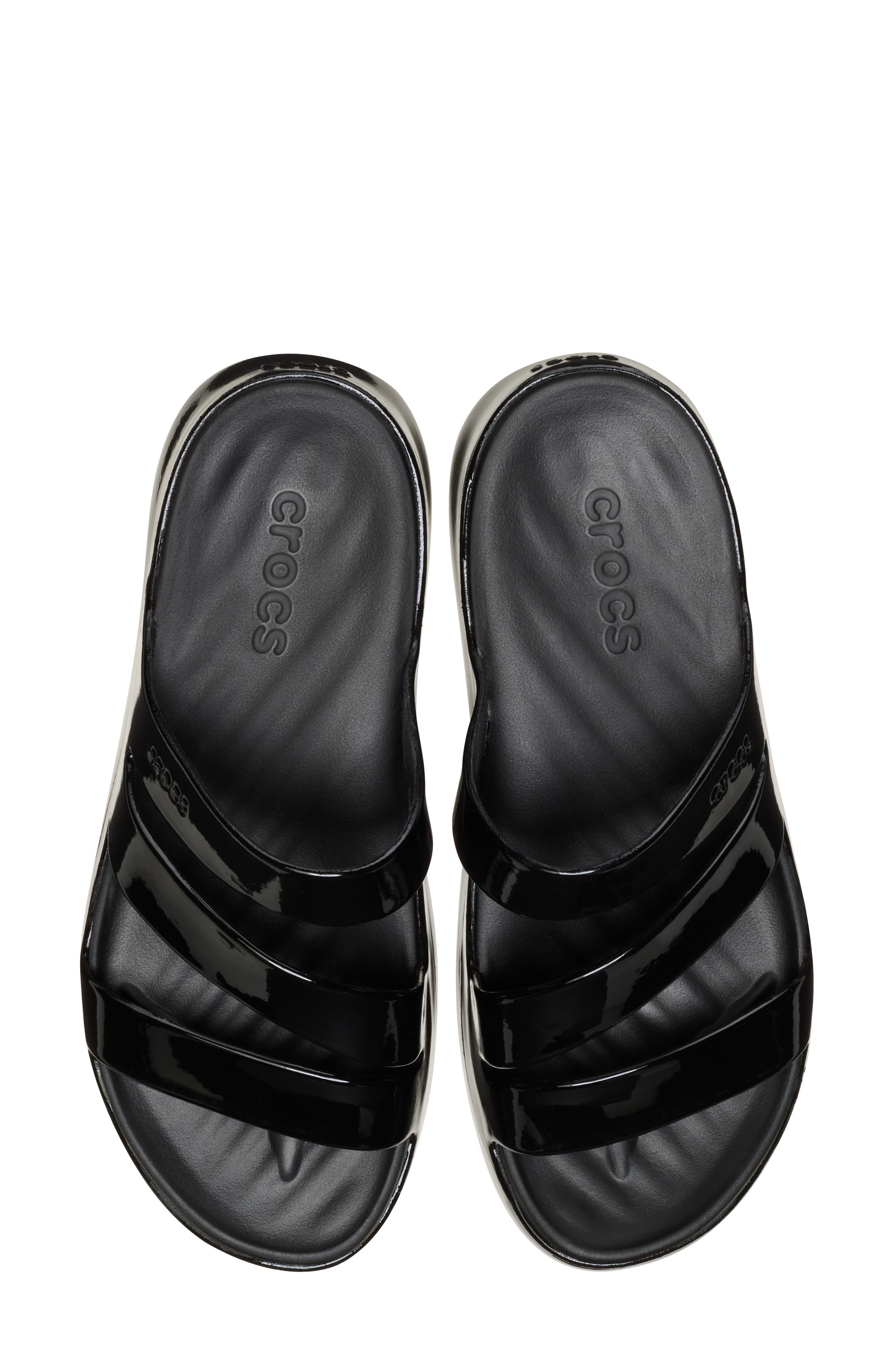 CROCS Getaway Strappy Slide Sandal, Alternate, color, Black