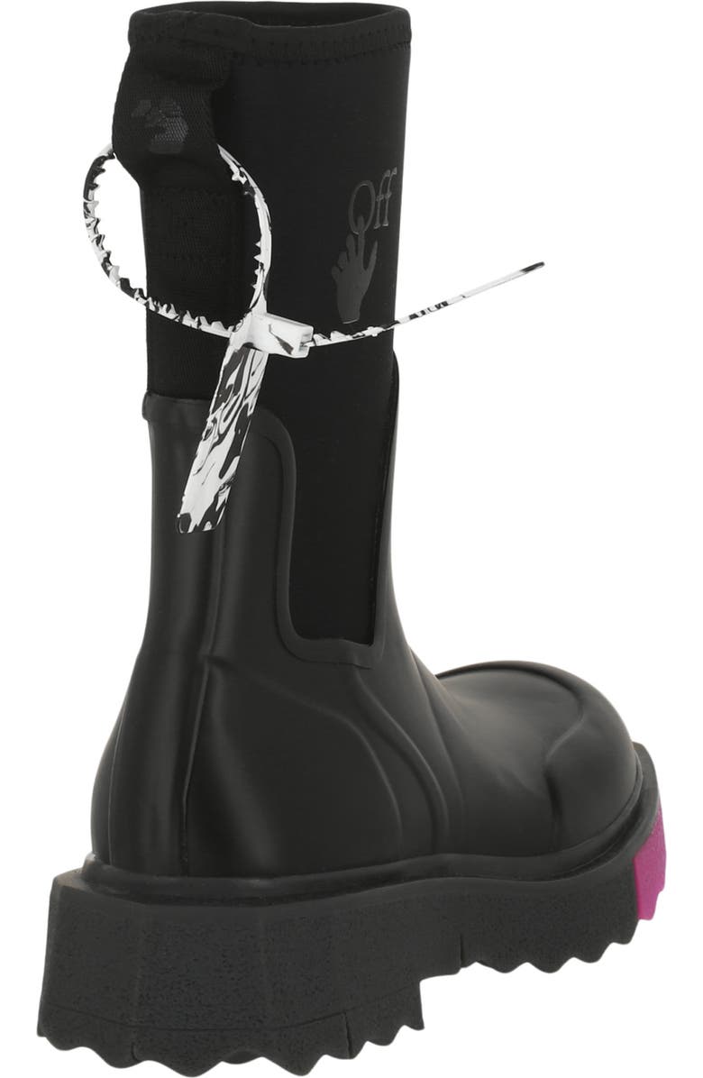 Off-White Sponge Sole Rain Boot, Alternate, color, Black