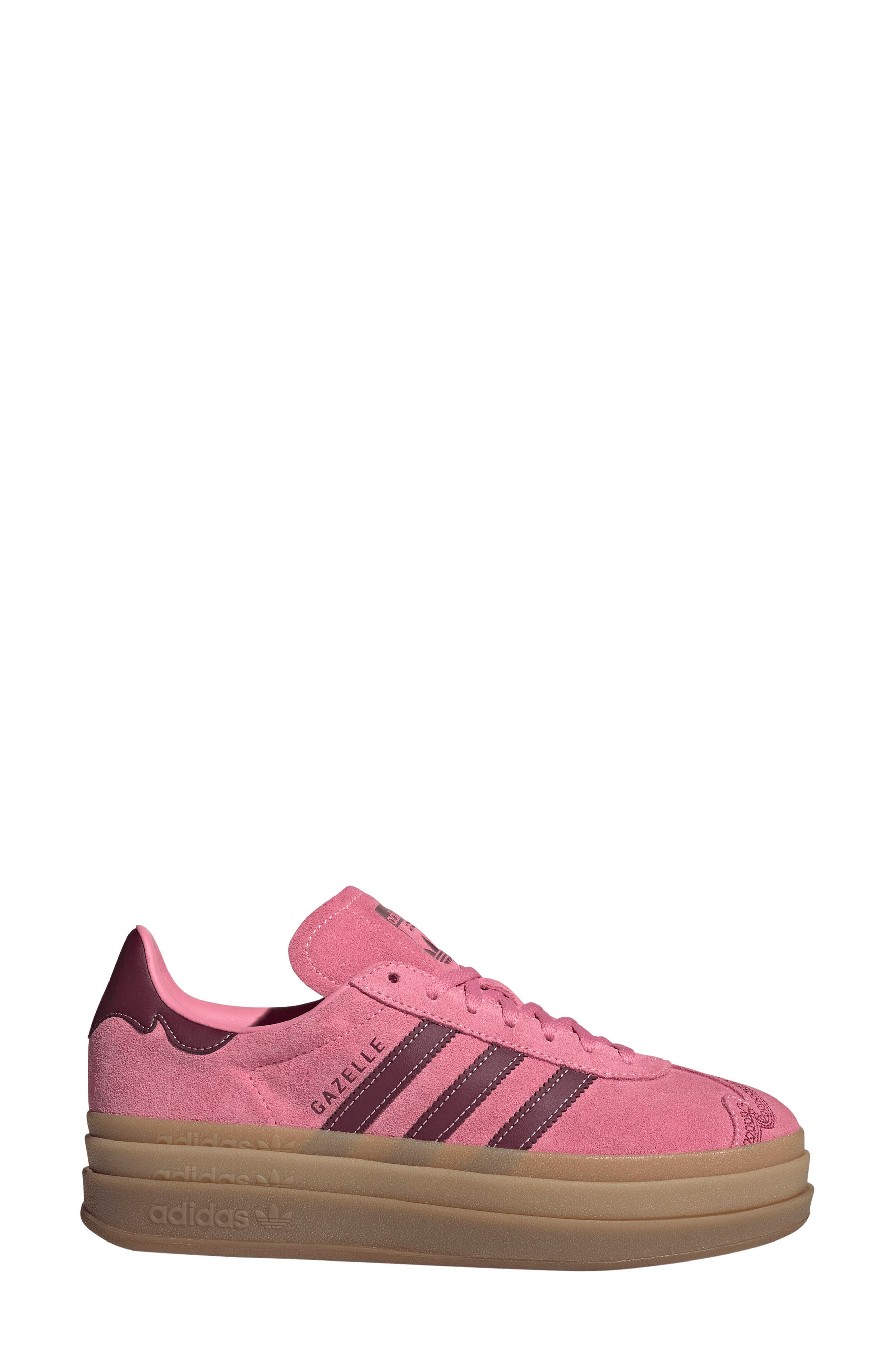 adidas Gazelle Bold Platform Sneaker, Alternate, color, Red/ Pink Spark/ Red