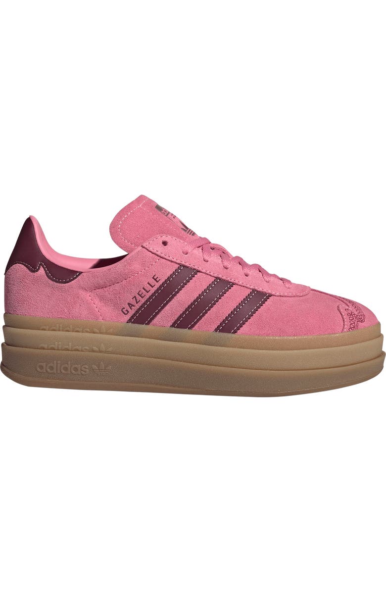 adidas Gazelle Bold Platform Sneaker, Alternate, color, Red/ Pink Spark/ Red