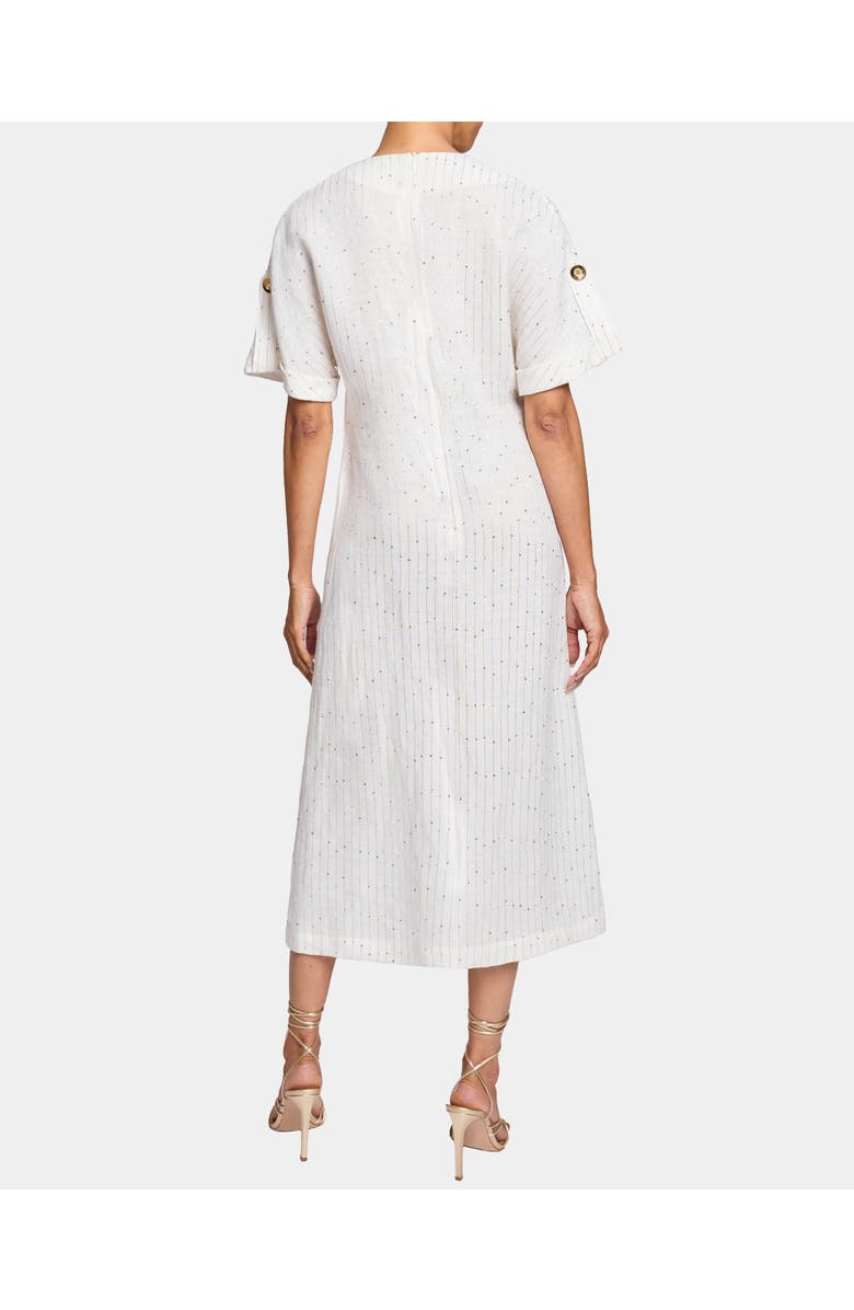 Santorelli SERAFINA Short Sleeve Midi Shift Dress, Alternate, color, 