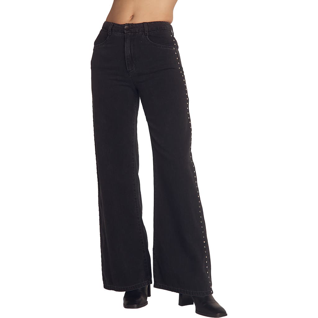 Bella Dahl Anya Studded Bootcut Jeans In Black