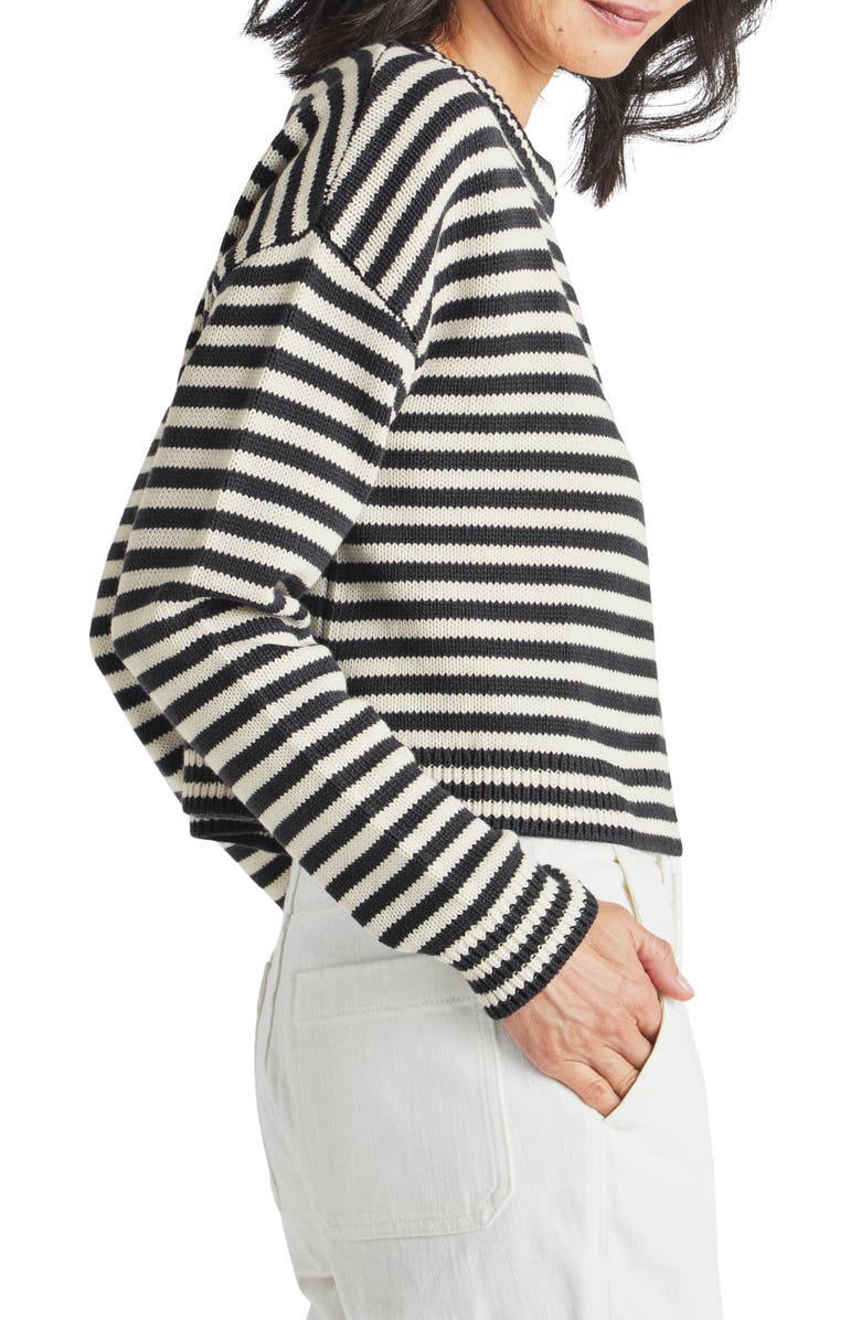 Splendid Lily Stripe Cotton Blend Crop Cardigan, Alternate, color, 