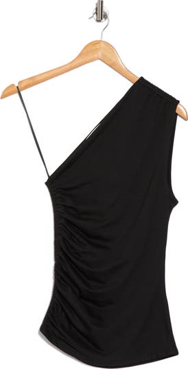 Ruched One-Shoulder Top