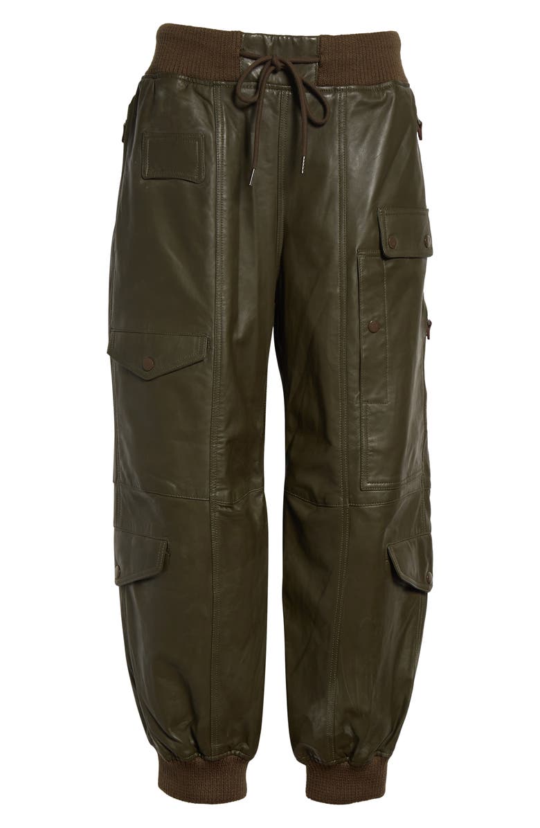 R13 Multipocket Leather Balloon Pants, Alternate, color, 