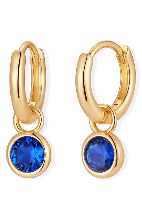 Matilda Birthstone Huggie Hoop Earrings
