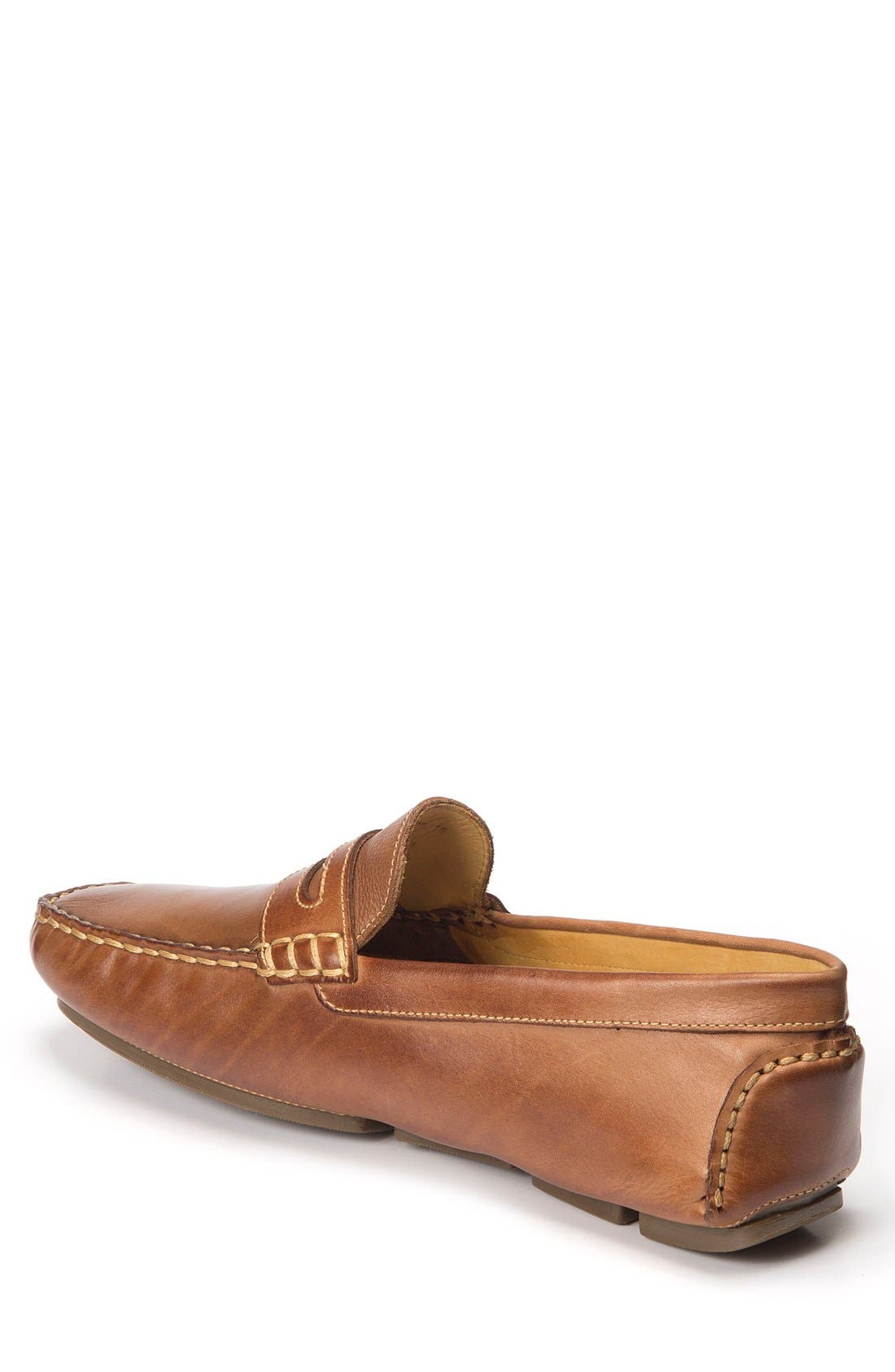 Reno Driving Shoe, Alternate, color, TAN/ COGNAC LEATHER