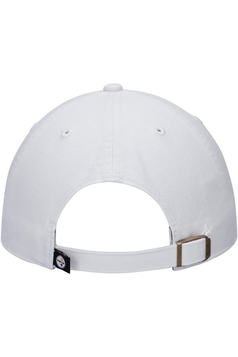 Men's '47 White Pittsburgh Steelers Clean Up Adjustable Hat, Alternate, color, White