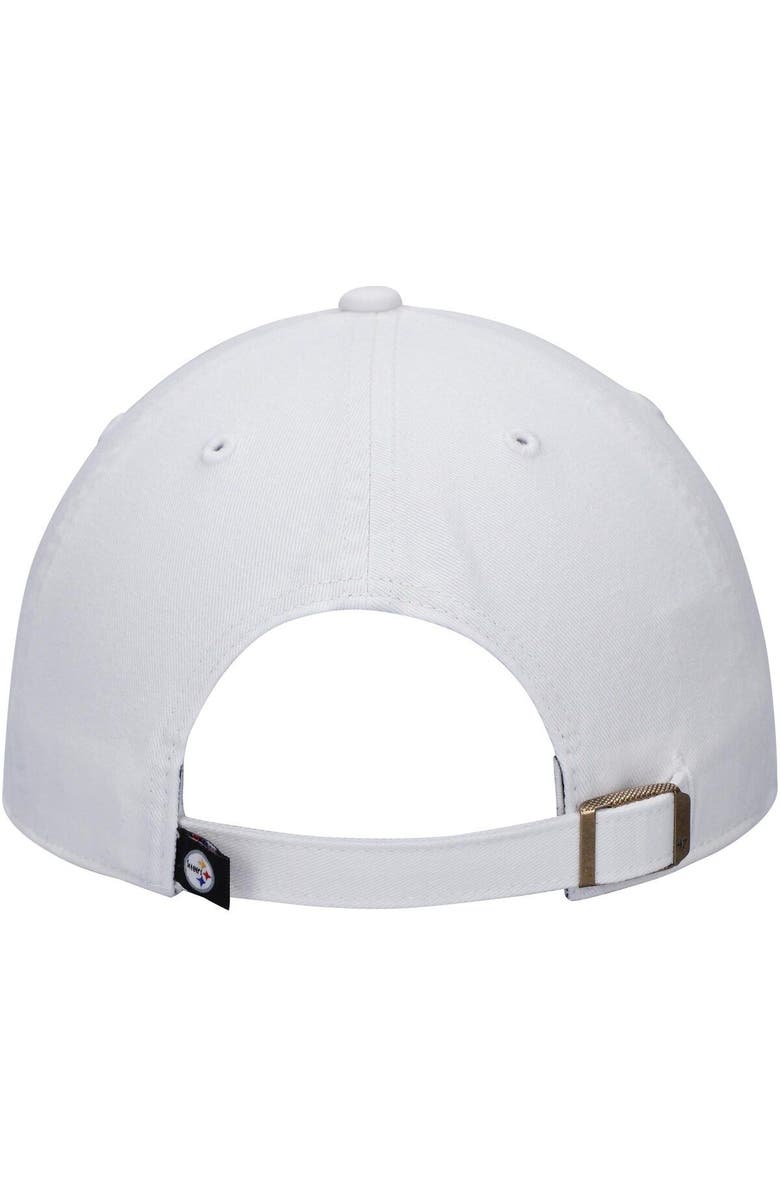 '47 Men's '47 White Pittsburgh Steelers Clean Up Adjustable Hat, Alternate, color,