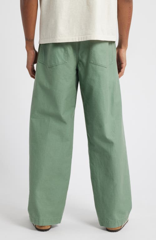 Obey Bigwig Baggy Utility Pants In Laurel Wreath Faded Wash