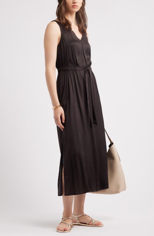 Nordstrom Sleeveless Midi Dress In Brown Ganache