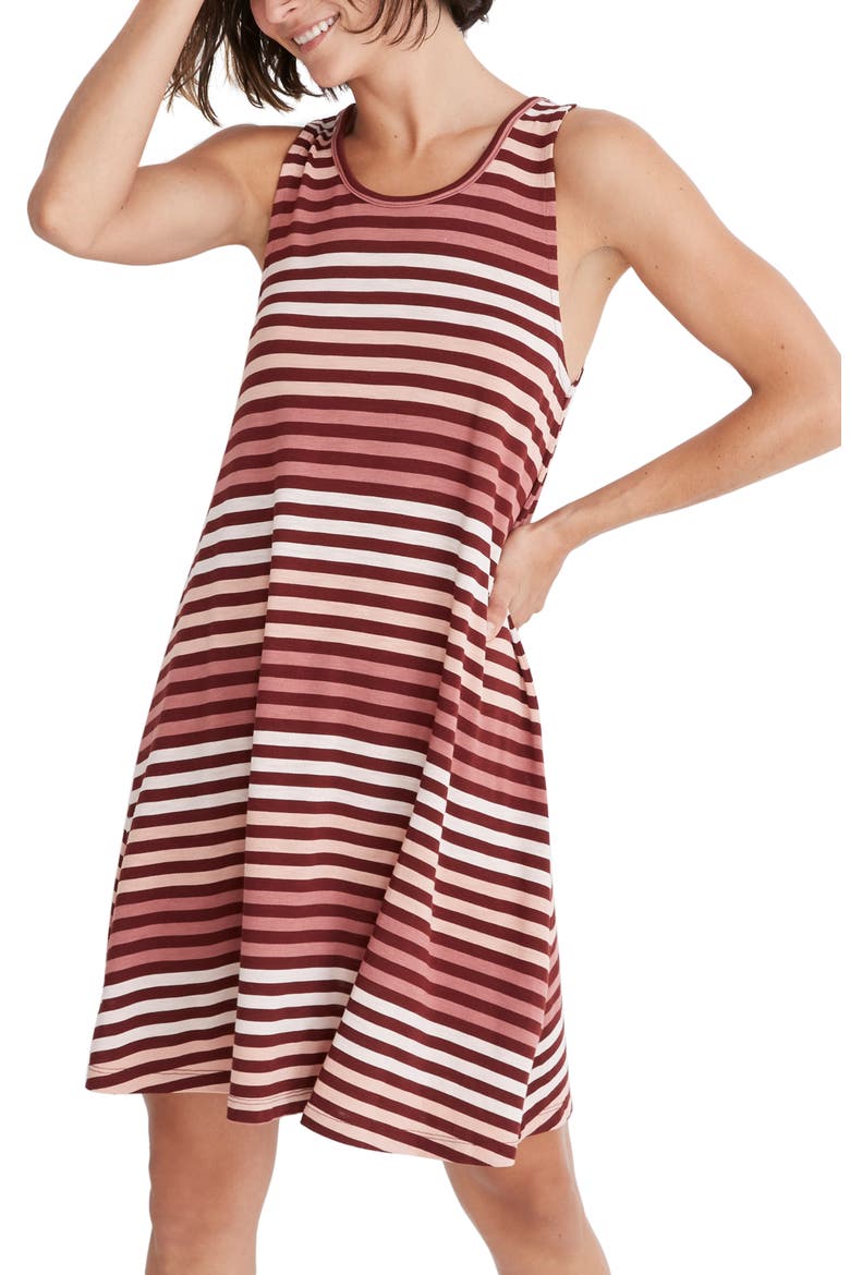 Highpoint Sulley Stripe Tank Dress, Main, color, SUNDRNCH LILAC UNST STRIPE