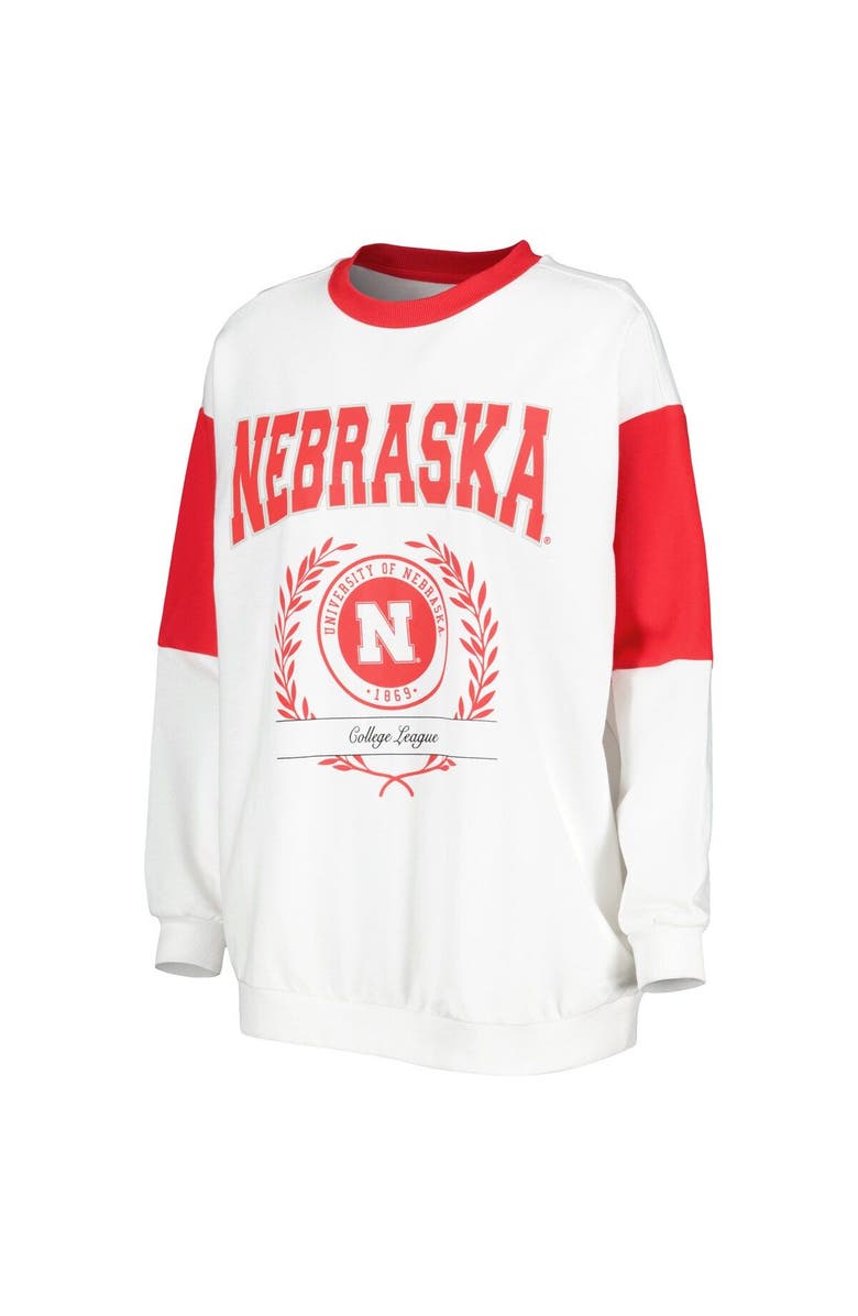 GAMEDAY COUTURE Women's Gameday Couture White Nebraska Huskers It's A Vibe Dolman Pullover Sweatshirt, Alternate, color, White