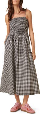 Nobody's Child Imogen Gingham Organic Cotton Midi Sundress