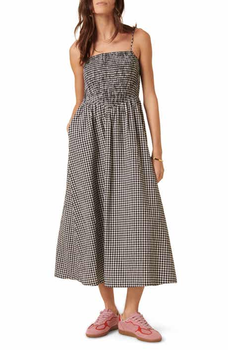 Nobody's Child Imogen Gingham Organic Cotton Midi Sundress