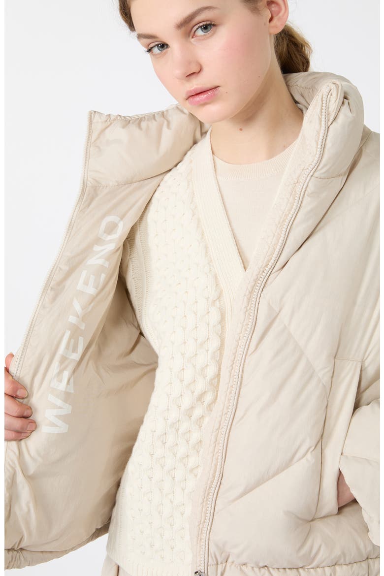 Diamond Quilted Down Puffer Jacket, Alternate, color, IVORY