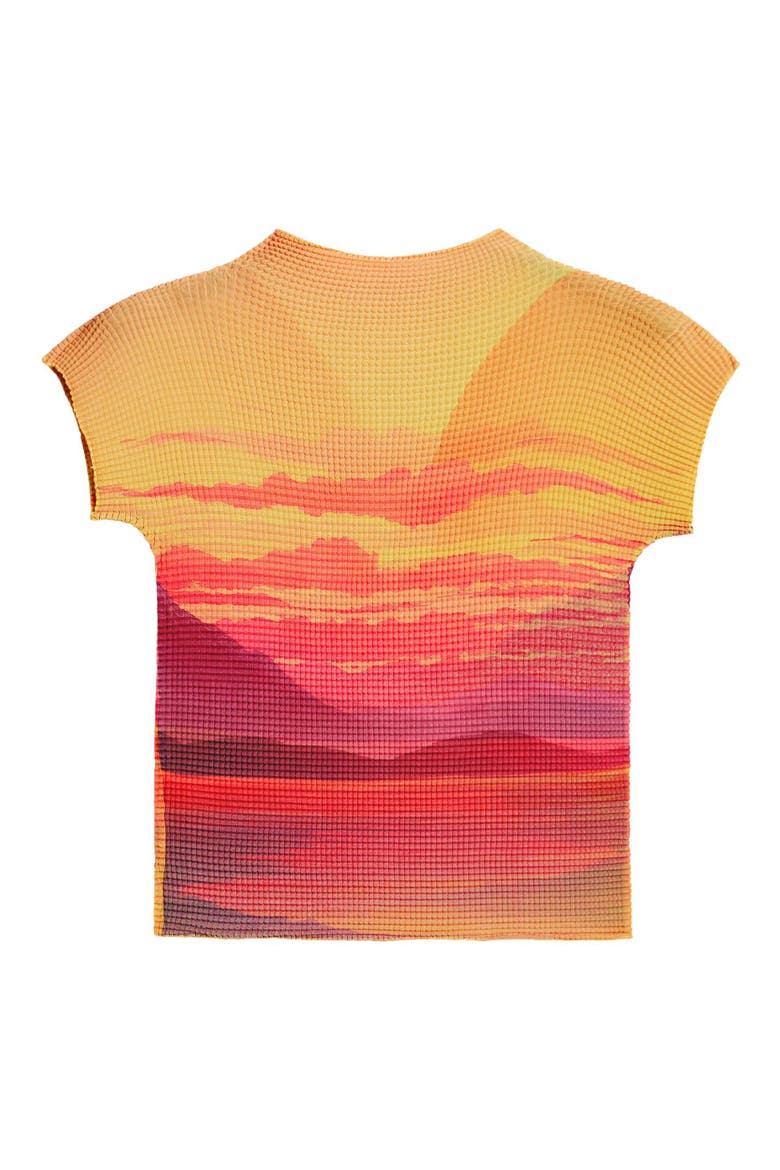 Sunset Grid Texture T-Shirt, Alternate, color, MULTI
