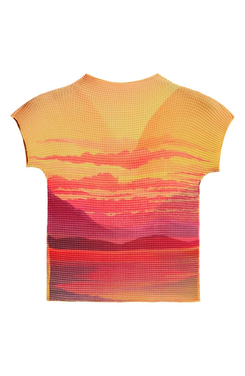 Desigual Sunset Grid Texture T-Shirt, Alternate, color,