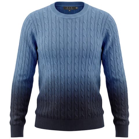 Ombre Cable Knit Long Sleeve Sweater Top