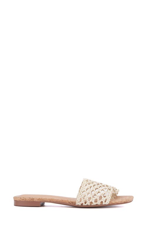 Torgeis Bronze Woven Slide Sandal In Natural