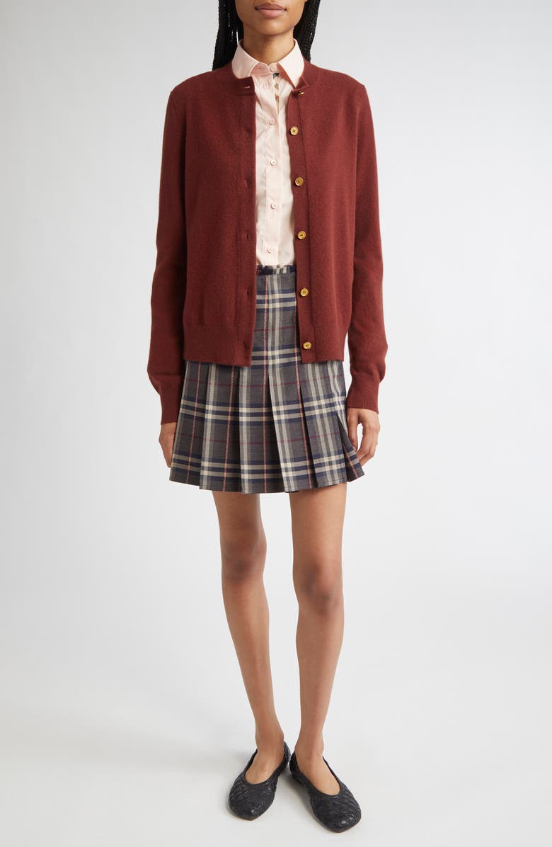 Burberry Cashmere Blend Cardigan, Alternate, color, Box