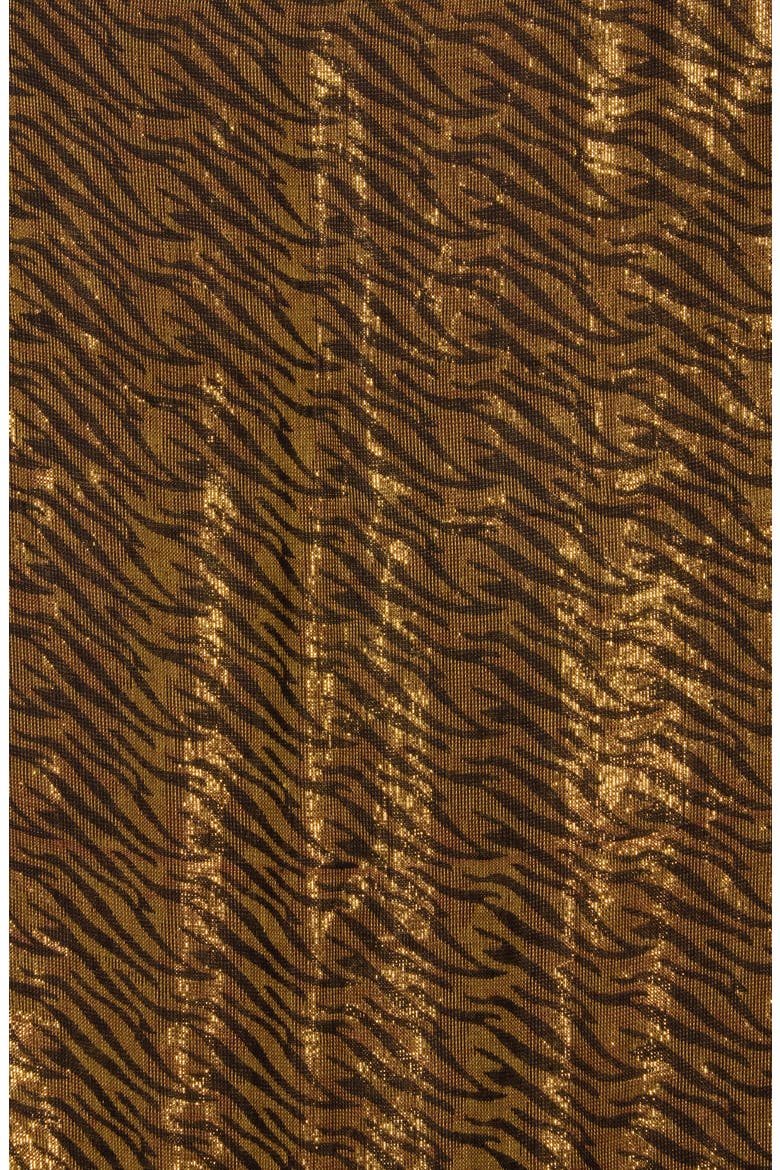Zebra Print Scarf, Alternate, color, GOLD