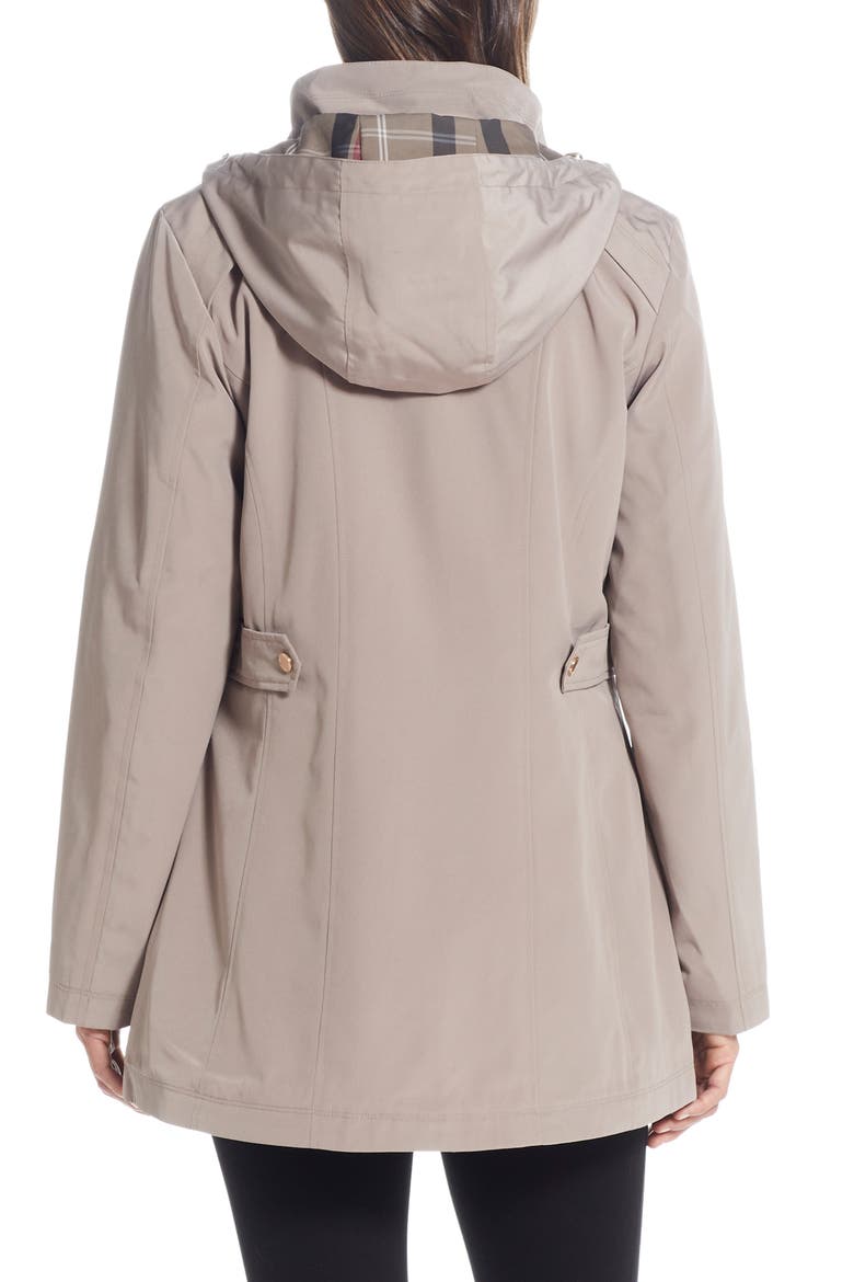 Water Resistant Zip Front Rain Jacket, Alternate, color, TAUPE