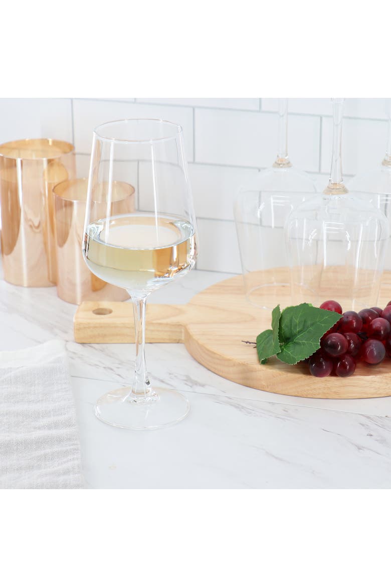 Belinni 4 Piece 15.4 Ounce Classic Wine Glass Set, Alternate, color, Clear