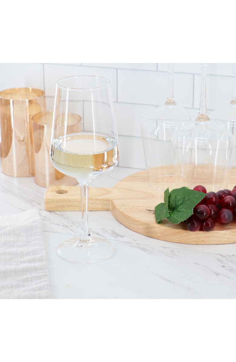 Gibson Home Belinni 4 Piece 15.4 Ounce Classic Wine Glass Set, Alternate, color, Clear