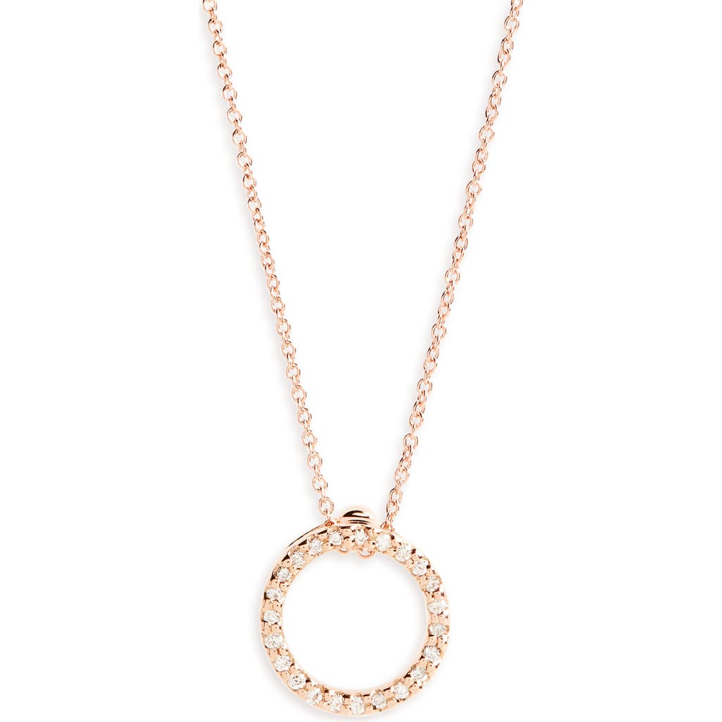 Roberto Coin Diamond Circle Pendant Necklace in Rose Gold  product