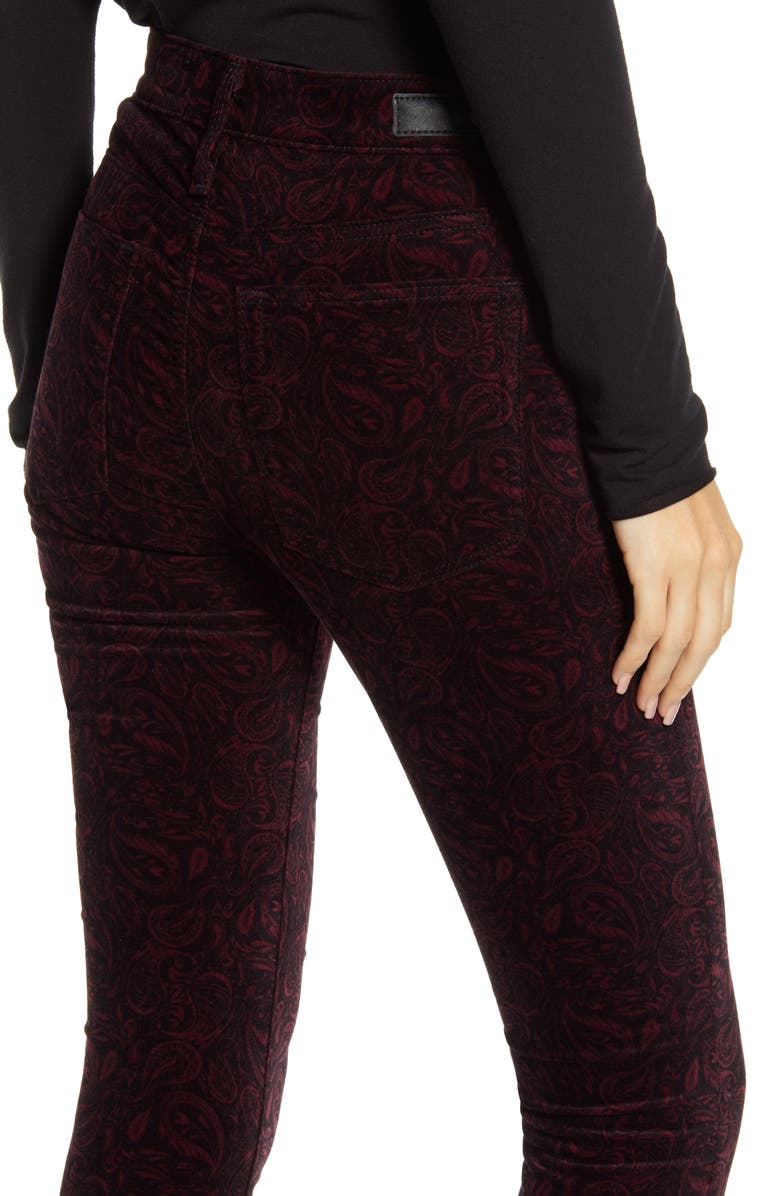 AG The Farrah High Waist Velveteen Skinny Jeans, Alternate, color,