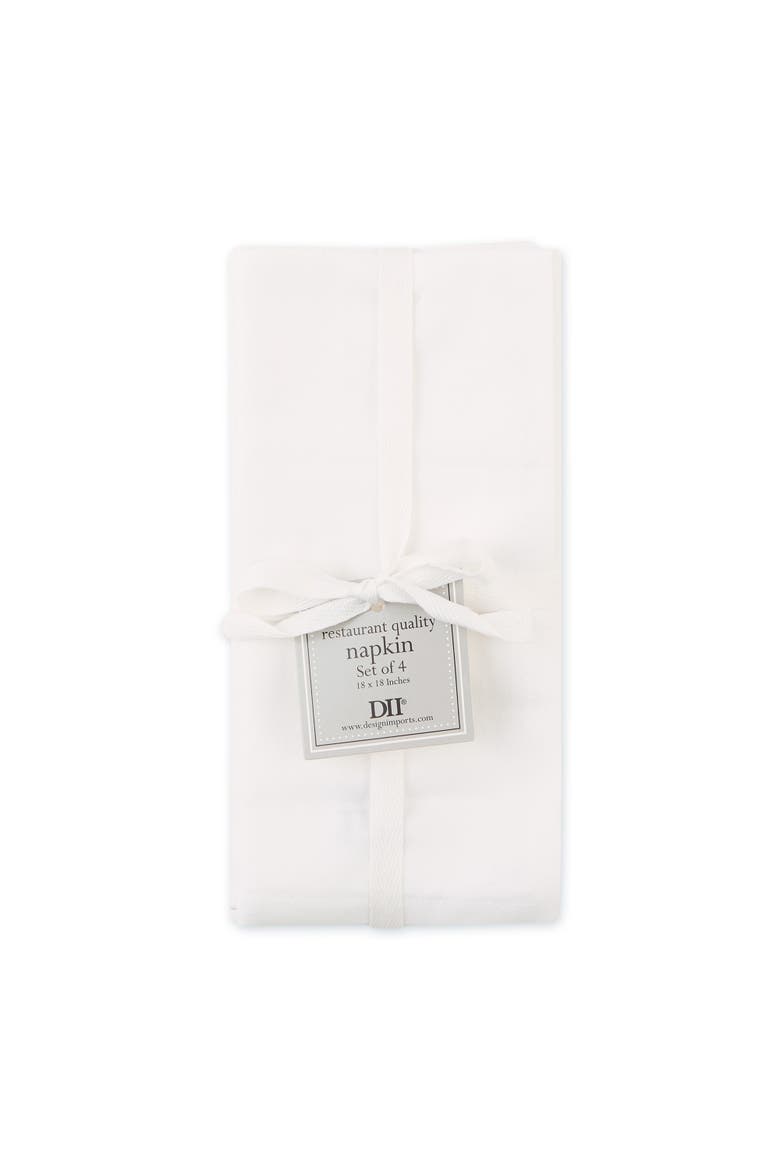 Rest Quality Napkin Set 4, Main, color, White