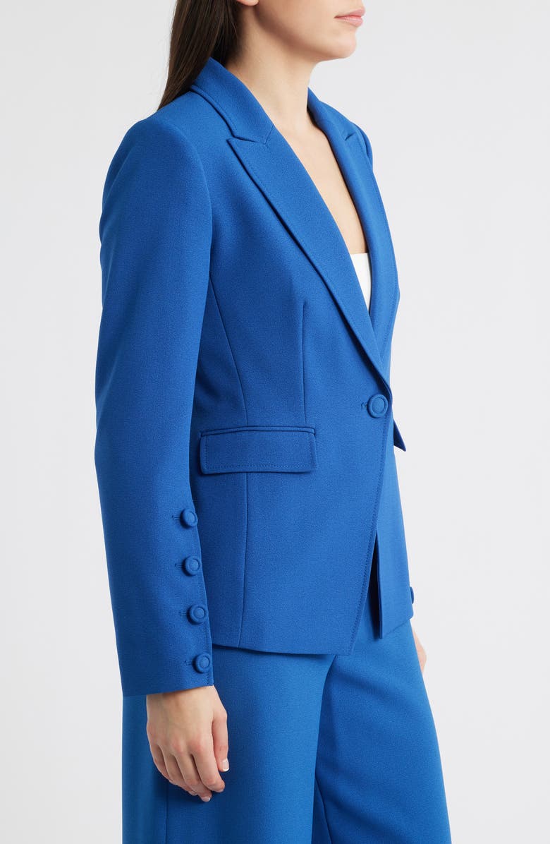 Tahari ASL One-Button Blazer, Alternate, color, Riverside Blue