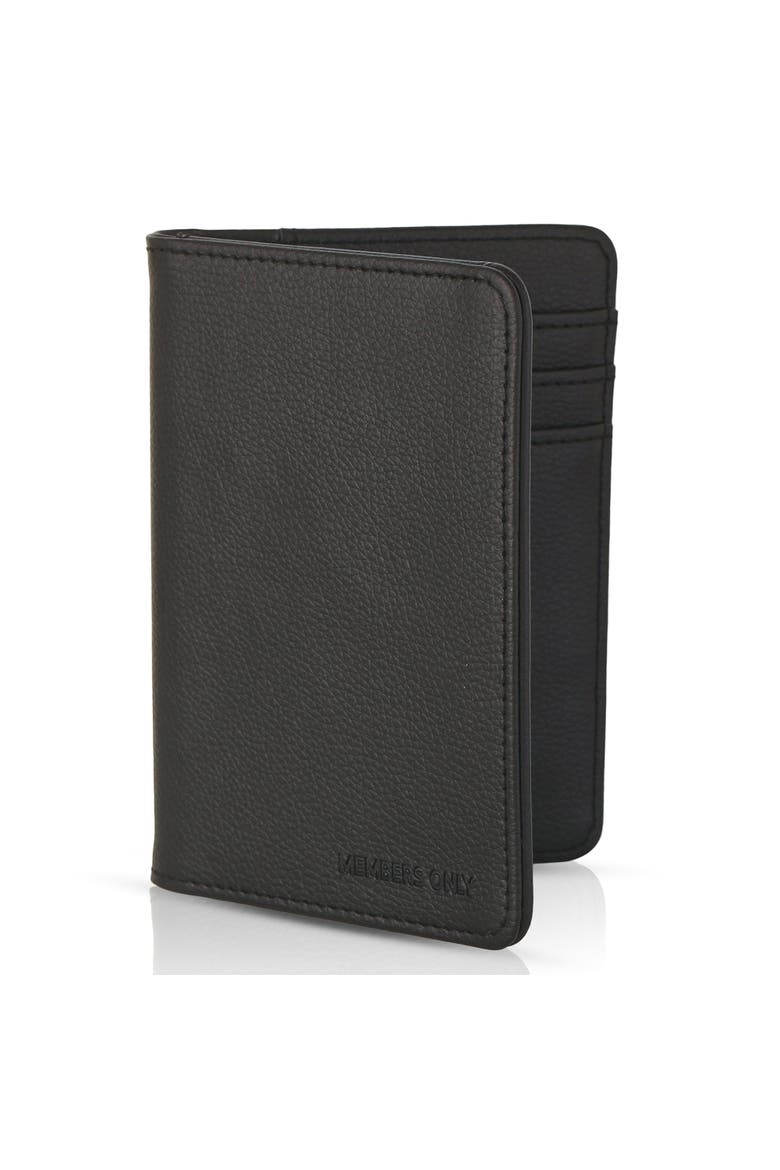 Passport Holder, Bifold Wallet with Secure Card Slots, Main, color, Black